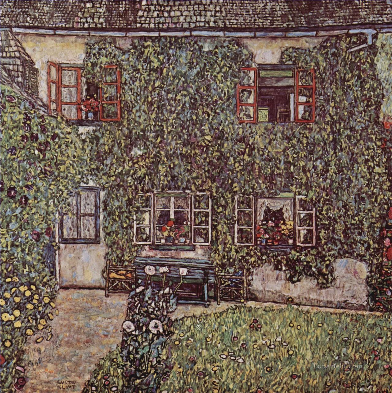 Das Hausvon Guardaboschi Simbolismo Gustav Klimt Pintura al óleo